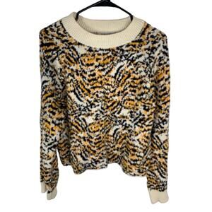 Rachel Comey Womens Abstract Pattern Sweater Small Wool Blend Multicolor